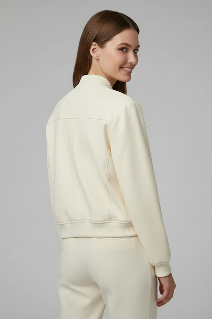 Priscilla | Women's Bomber Jacket | Baseball Collar Snap