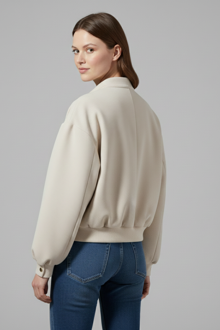 Thetis | Women's Bomber Jacket | Front Zip & Pockets