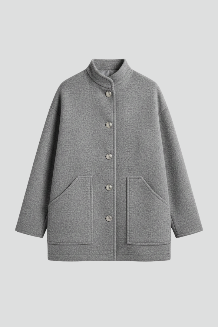 Ethelfleda | Women's Bomber Jacket | Snap Closure Ribbed