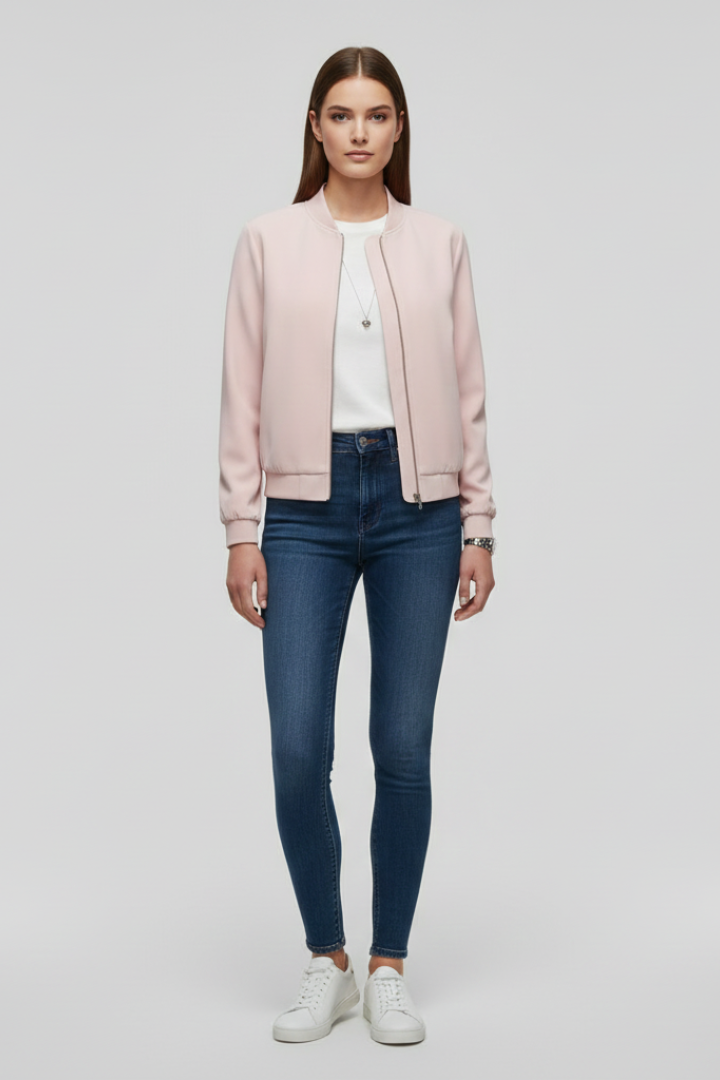 Aisling | Women's Bomber Jacket | Zipped Straight Hem