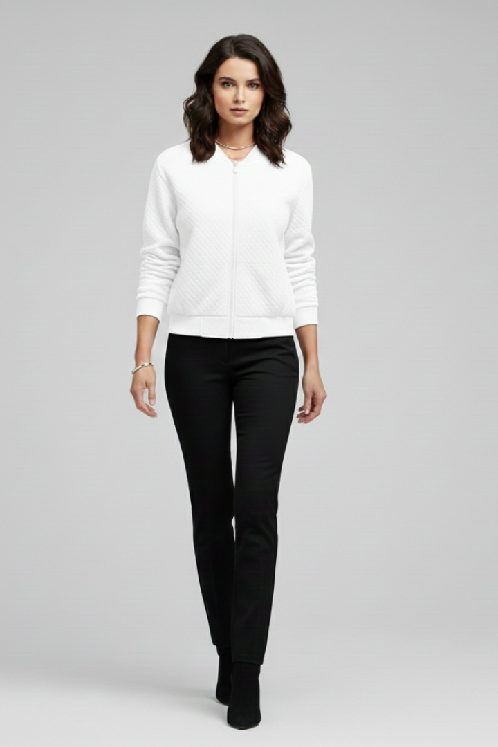 Brighid | Women's Bomber Jacket | Zip Textured Surface
