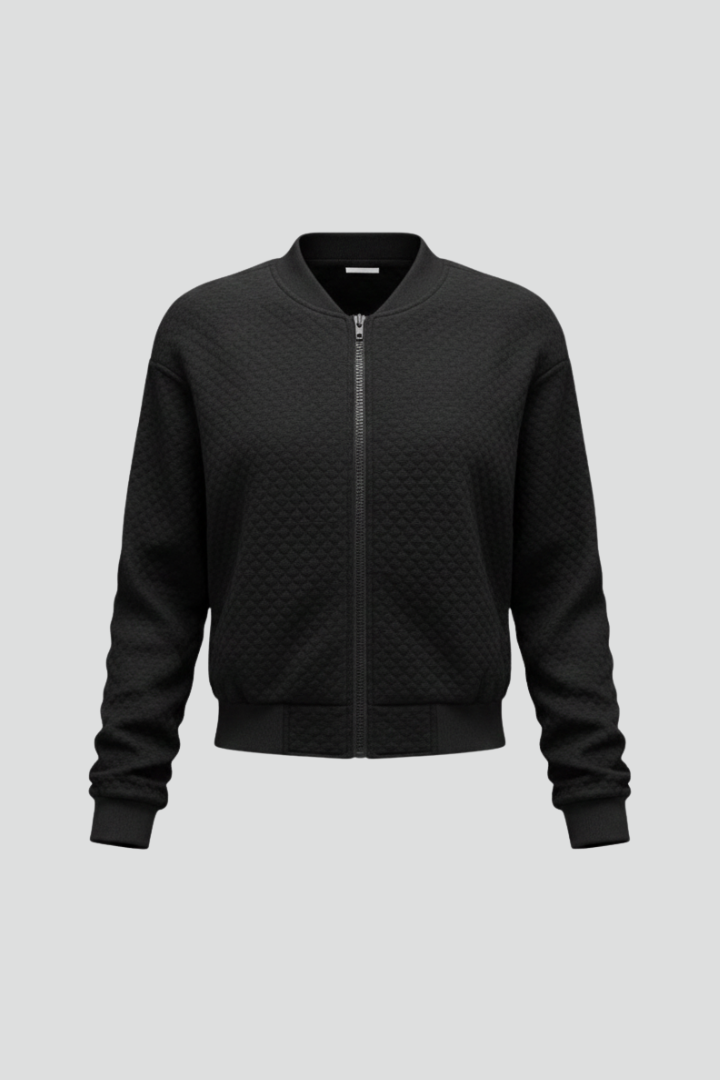 Brighid | Women's Bomber Jacket | Zip Textured Surface