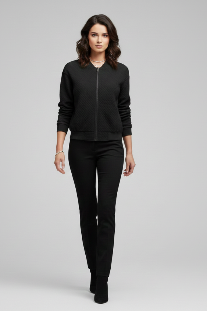 Brighid | Women's Bomber Jacket | Zip Textured Surface