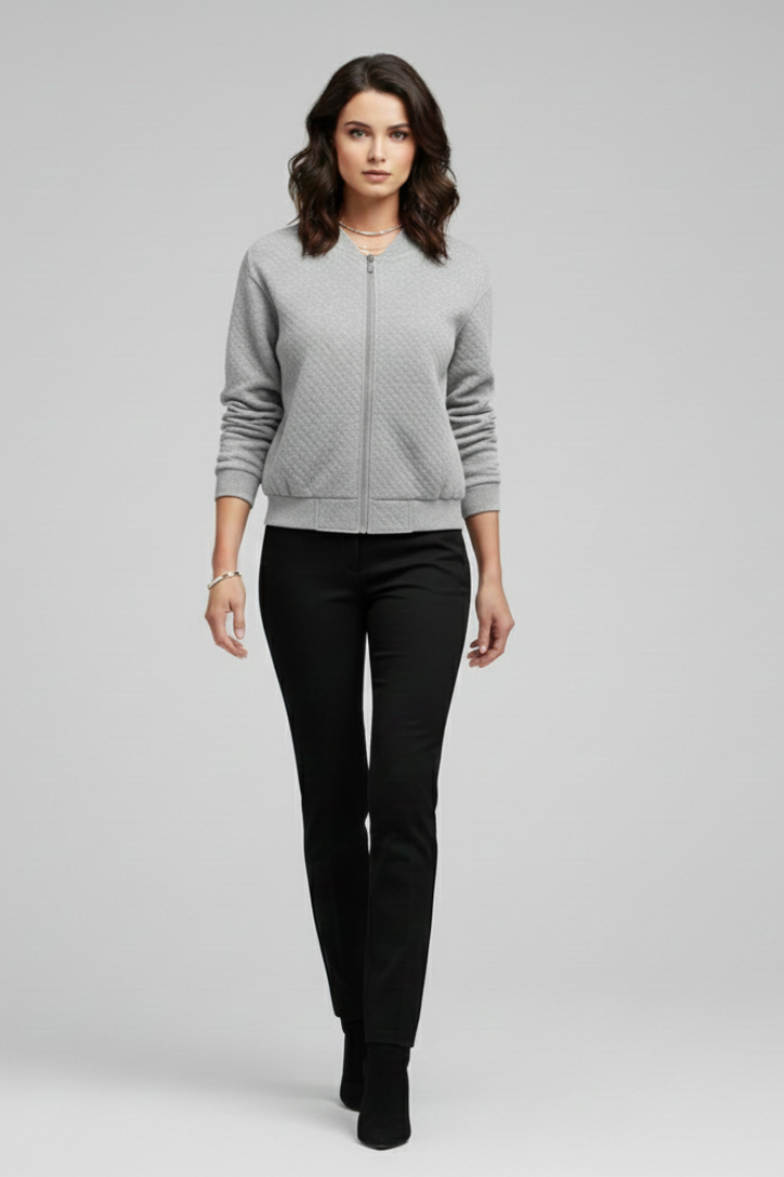 Brighid | Women's Bomber Jacket | Zip Textured Surface