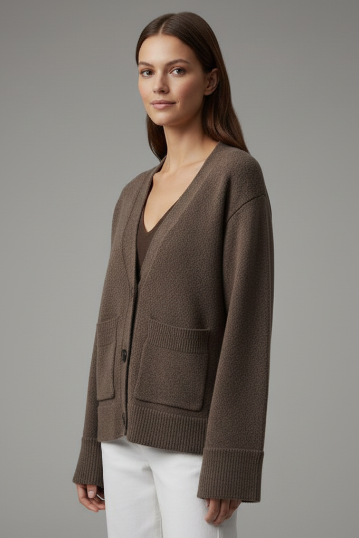 Anika | Women's Cardigan | V-Neckline Patch Pockets