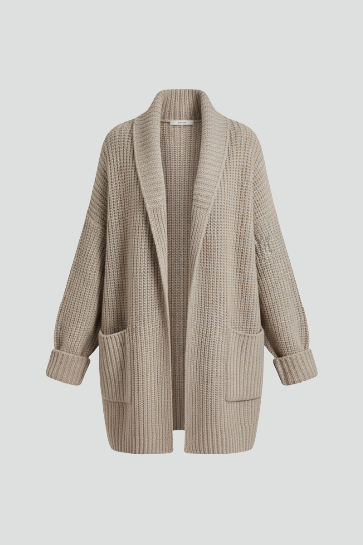 Alva | Women's Cardigan | V-Neck Ribbed Surface