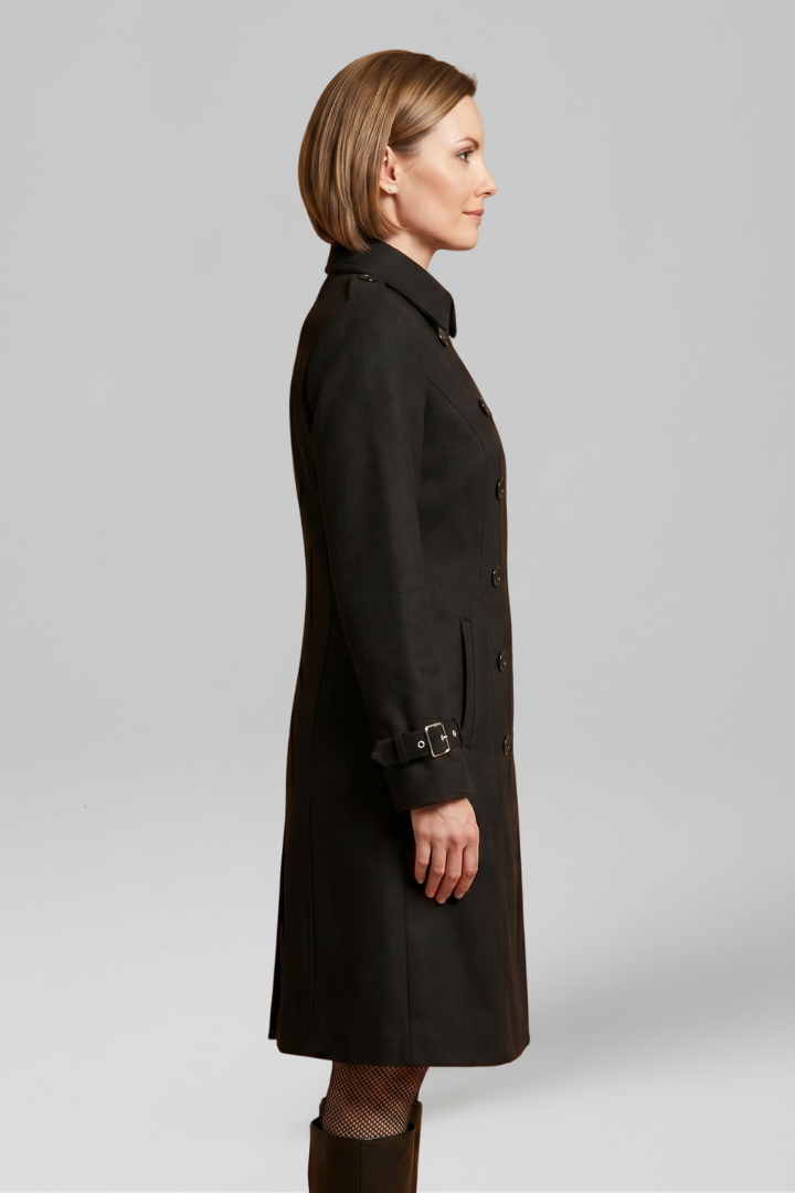 Helena | Women's Coat | Double-Breasted Button Long Sleeves