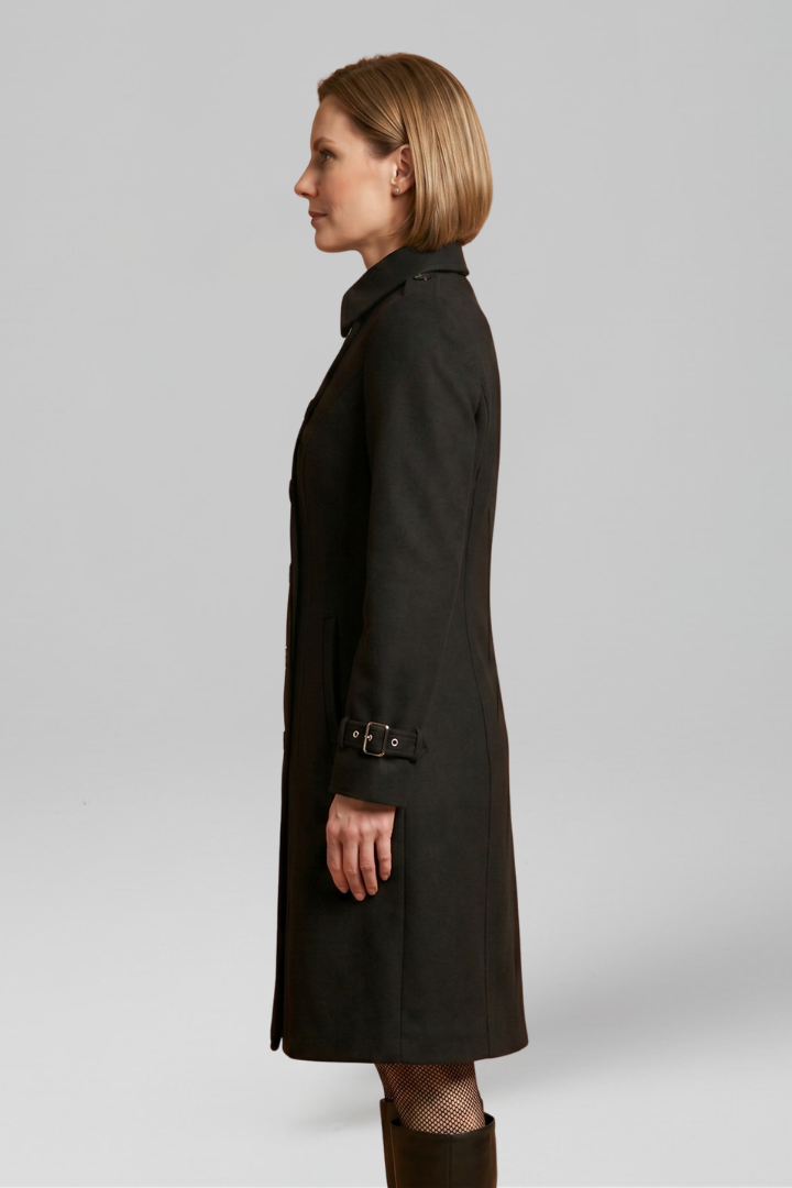Helena | Women's Coat | Double-Breasted Button Long Sleeves