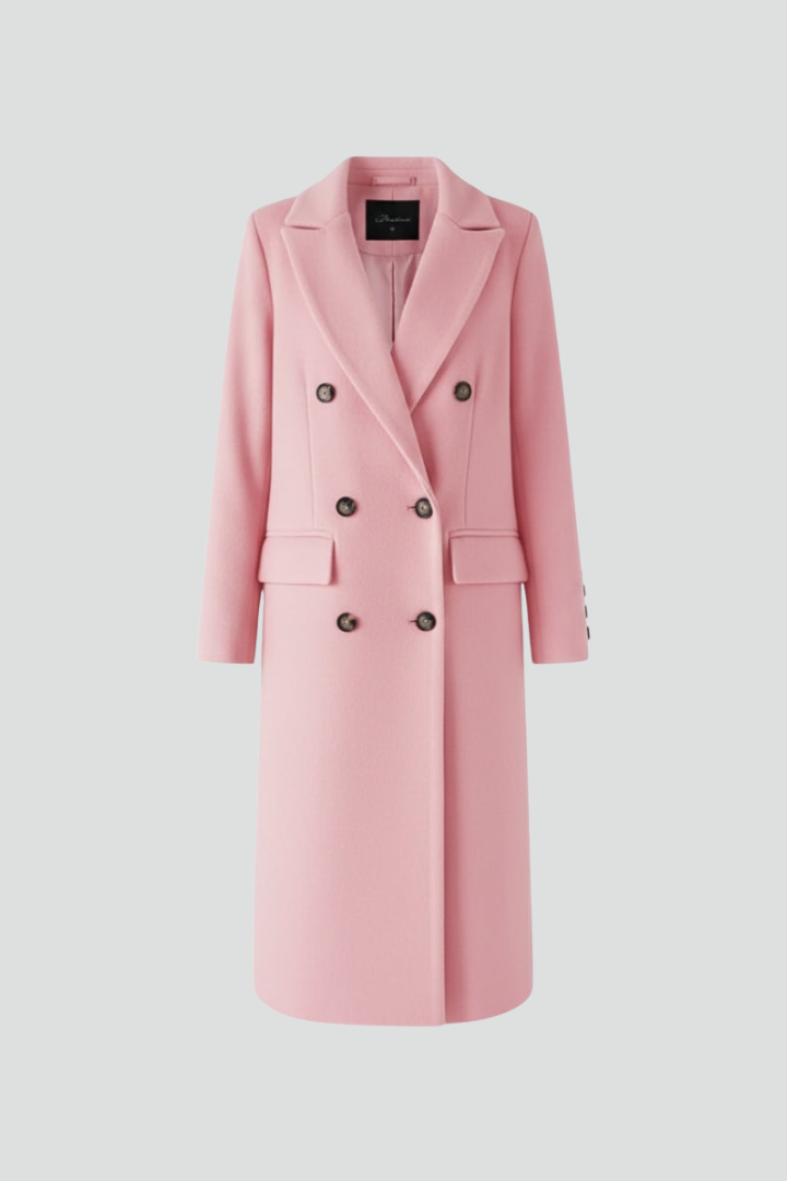 Lucia | Women's Coat | Lapel Collar Button Fastening