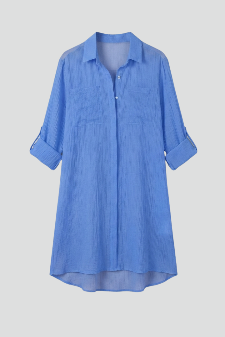 Yvette | Women's Top | Cover Up Button Fastening Long Sleeves