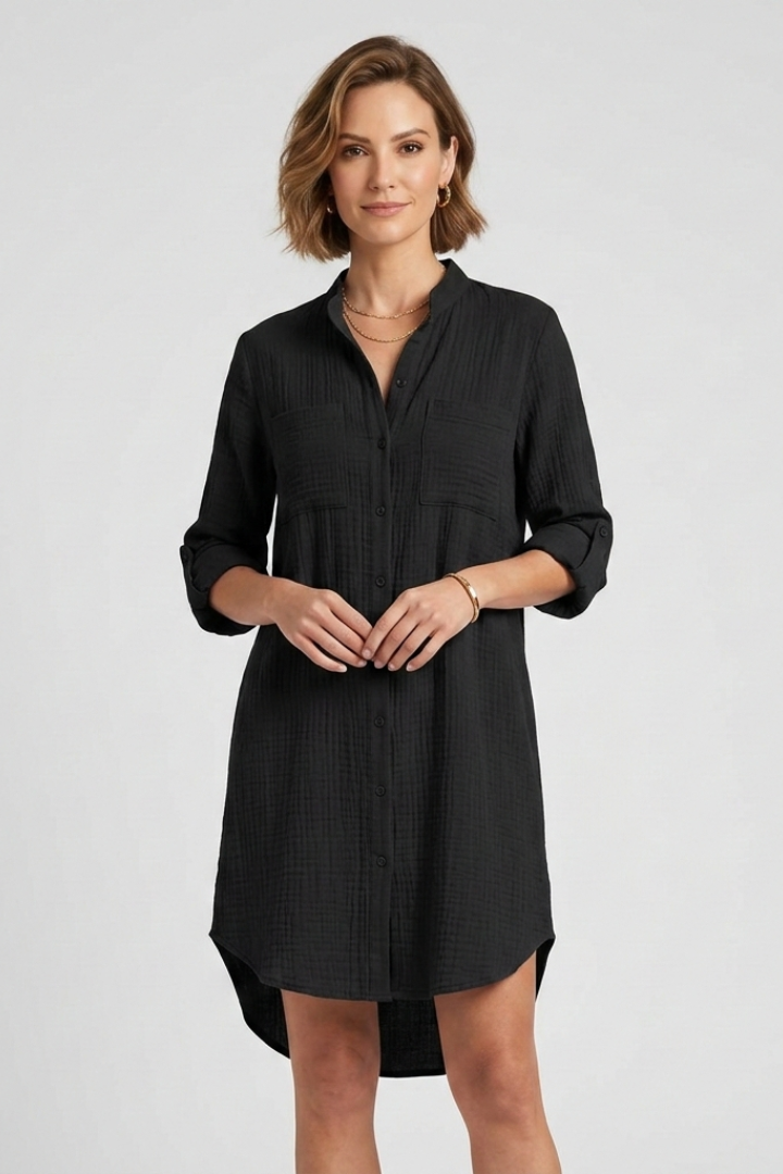 Yvette | Women's Top | Cover Up Button Fastening Long Sleeves