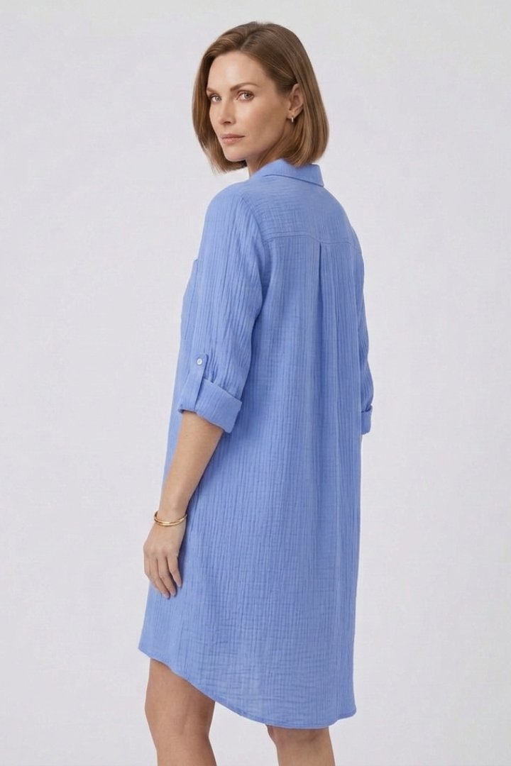Yvette | Women's Top | Cover Up Button Fastening Long Sleeves