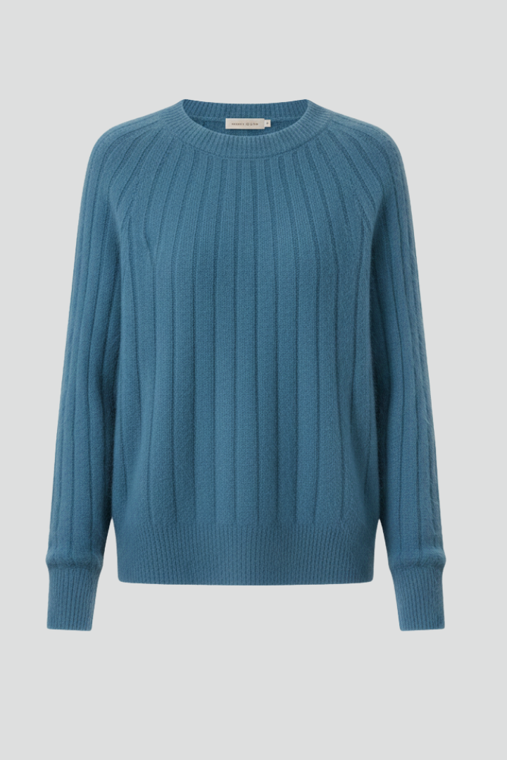 Vida | Women's Jumper | Crew Neck Ribbed Surface Long Sleeves