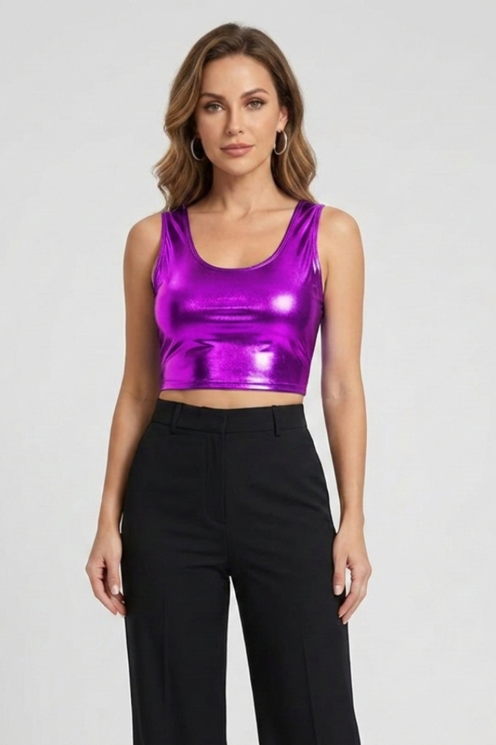 Xenon | Women's Crop Top | Round Neck Sleeveless Cut