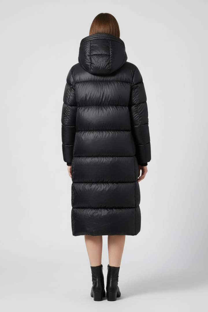 Brynhildr | Women's Hooded Down Coat | Quilted Surface