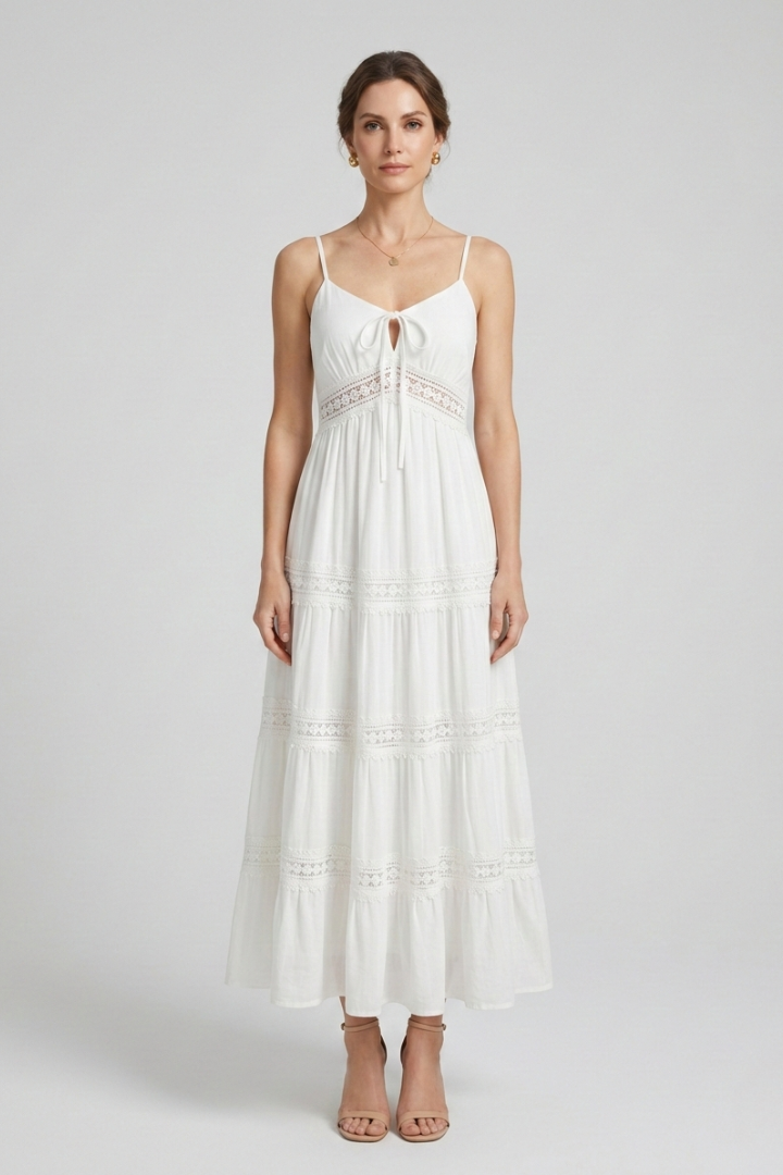 Oremund | Women's Dress | Spaghetti Straps Tiered Skirt