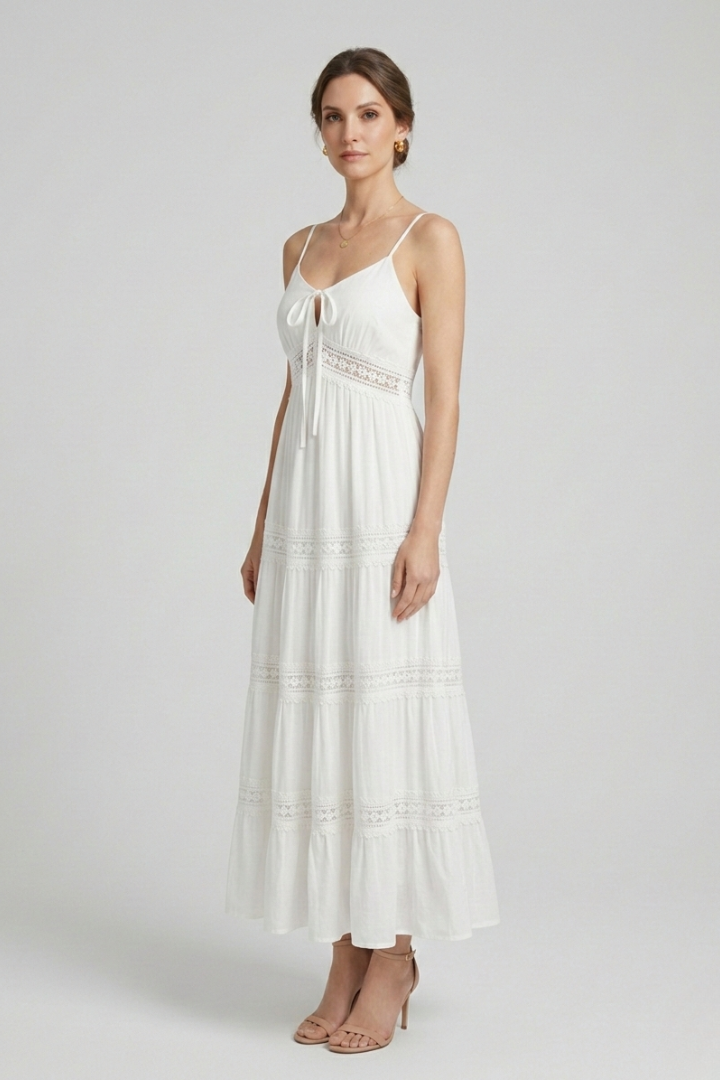 Oremund | Women's Dress | Spaghetti Straps Tiered Skirt