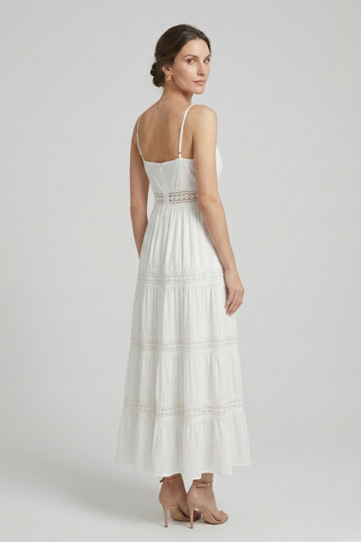 Oremund | Women's Dress | Spaghetti Straps Tiered Skirt
