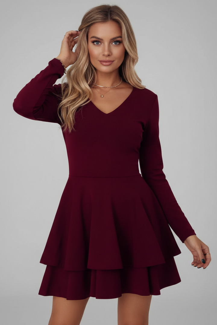 Caoimhe | Women's Dress | V Neck Tiered Skirt