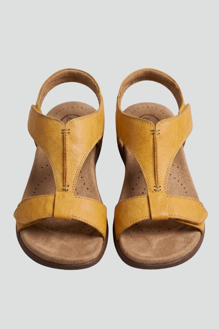Opal | Women's Flat Sandals | Cushioned Footbed T-Strap