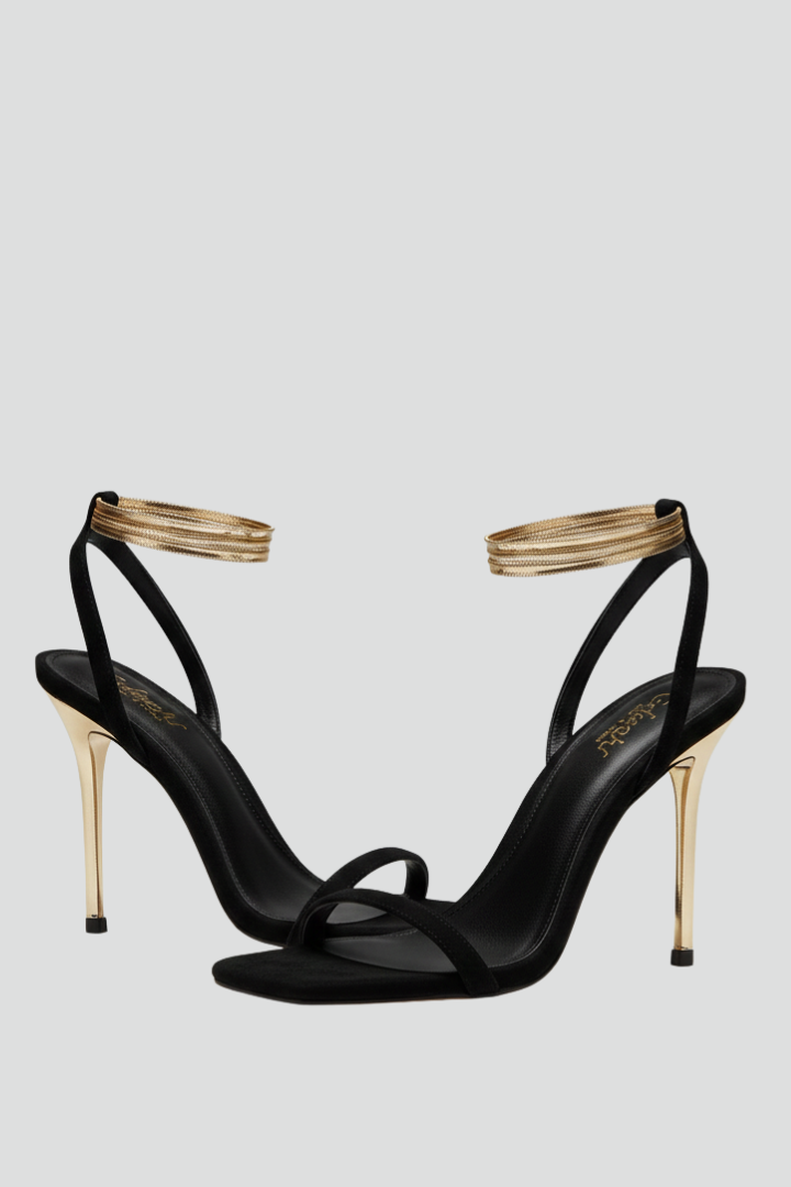 Aiolos | Women's Heeled Sandals | Thin Strap Wrap-Around Ankle