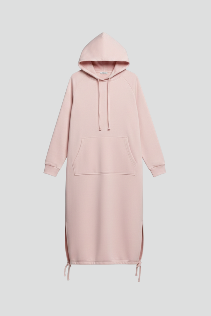 Rae | Women's Hoodie Dress with Drawstring Hem and Kangaroo Pocket