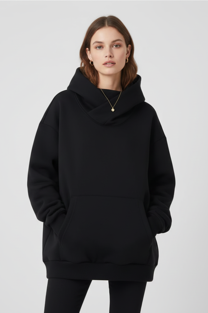 Eva | Women's Oversized Hoodie with High Neck and Wide Hood
