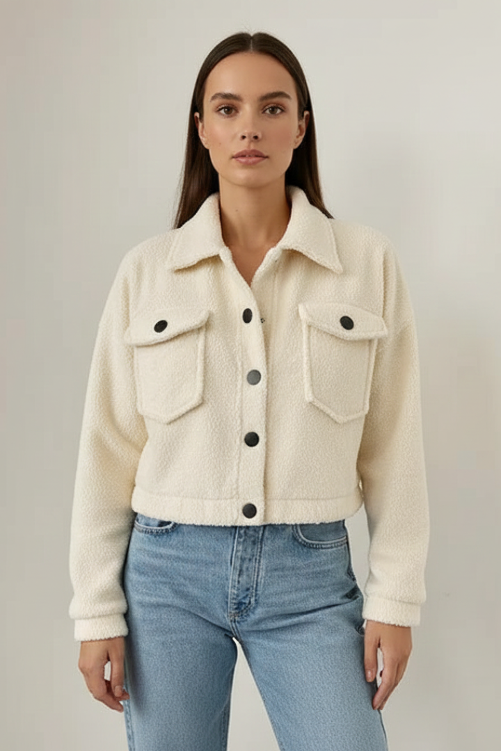 Cenwaru | Women's Jacket | Button Closure Chest Pockets