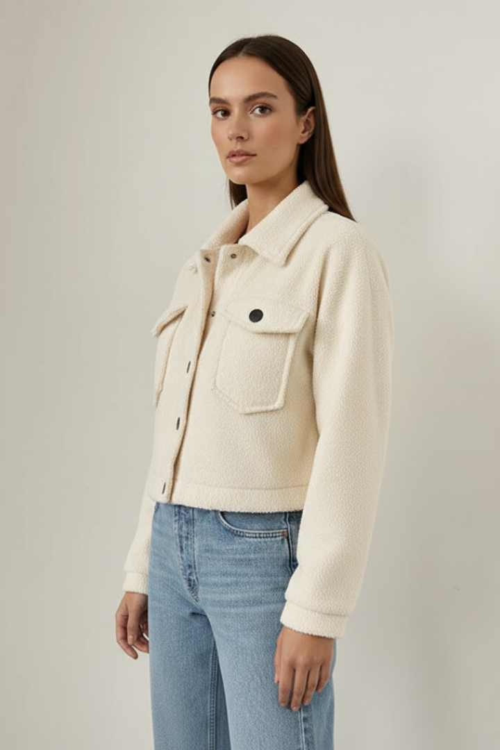 Cenwaru | Women's Jacket | Button Closure Chest Pockets