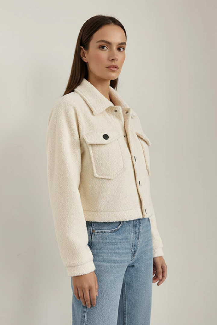 Cenwaru | Women's Jacket | Button Closure Chest Pockets