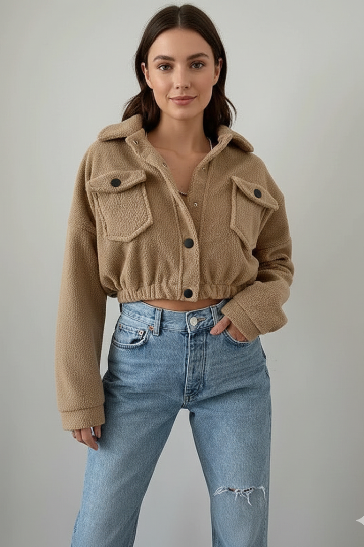 Cenwaru | Women's Jacket | Button Closure Chest Pockets