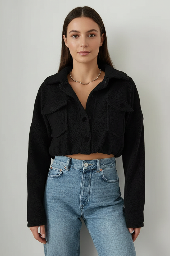 Cenwaru | Women's Jacket | Button Closure Chest Pockets