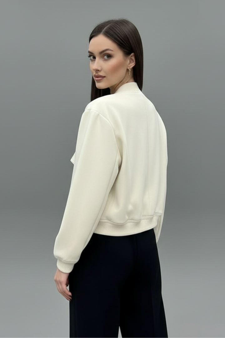 Ethelswith | Women's Jacket | Button Closure Elasticated Hem