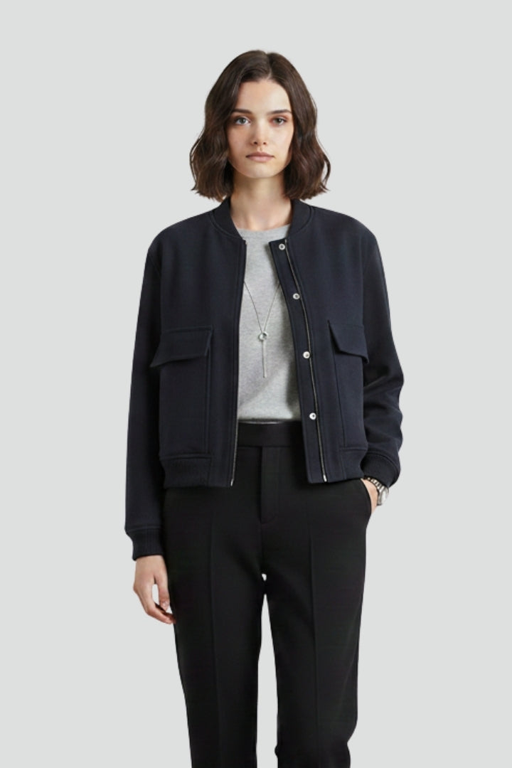 Radegund | Women's Jacket | Button Closure Ribbed Hem