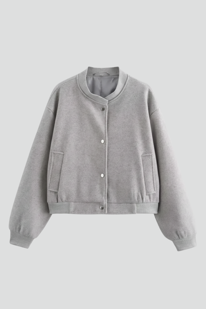 Theodelinda | Women's Jacket | Button Closure Ribbed Trim