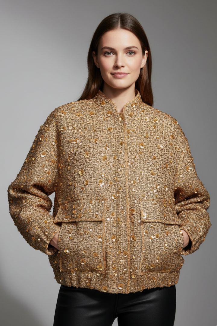 Roisin | Women's Jacket | Zipper Textured Surface