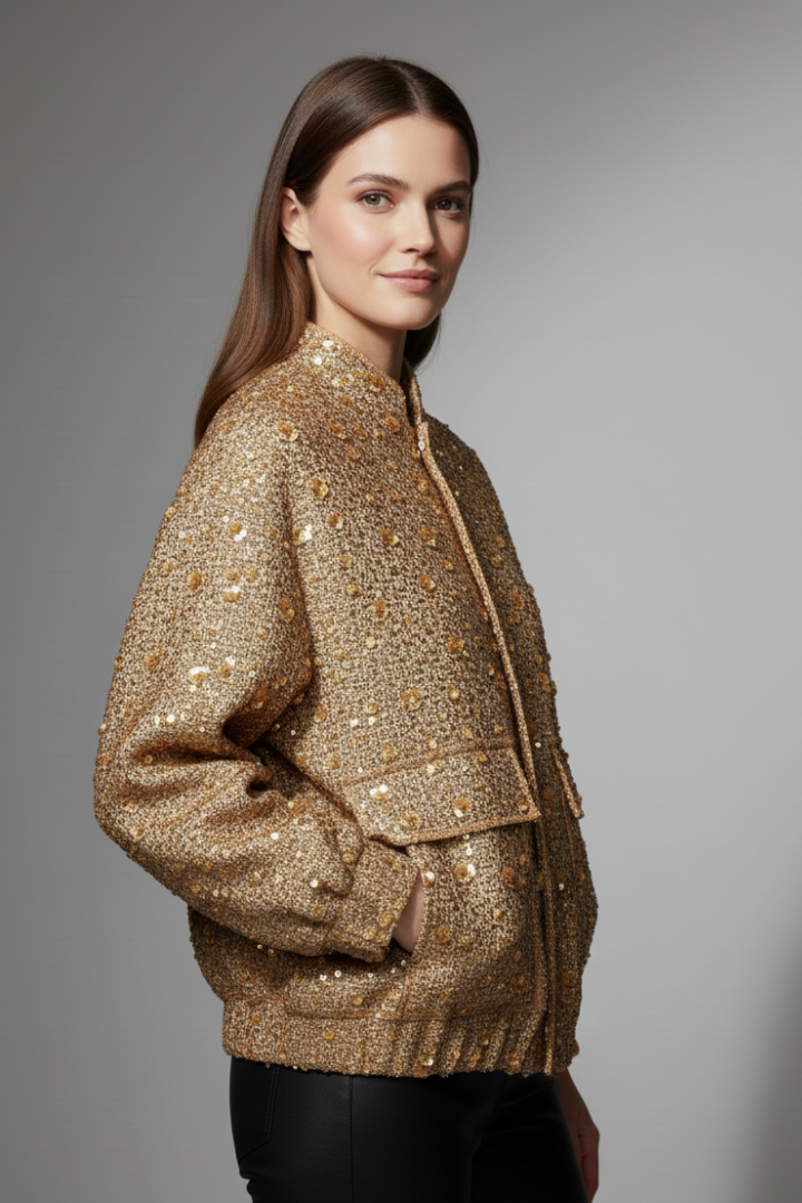 Roisin | Women's Jacket | Zipper Textured Surface