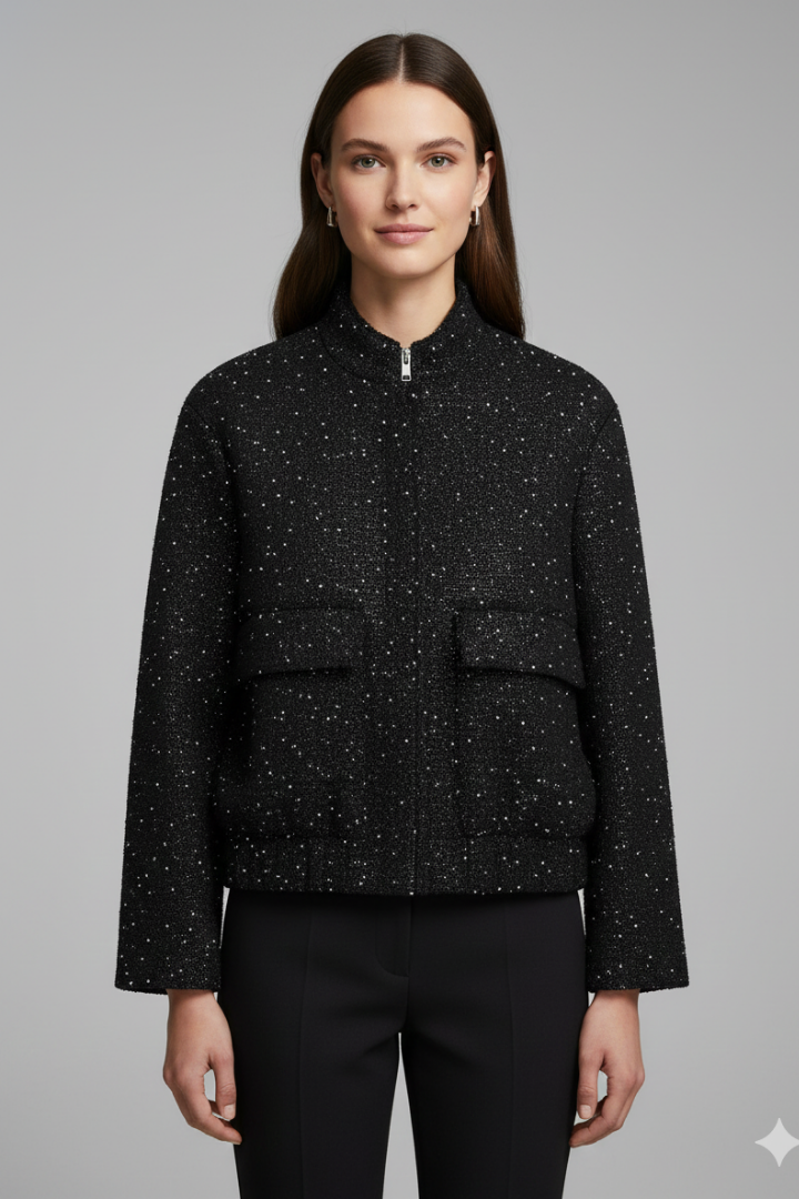 Roisin | Women's Jacket | Zipper Textured Surface