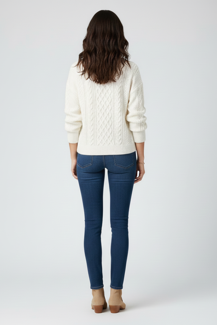 Hattie | Women's Jumper | Crew Neck Ribbed Hem
