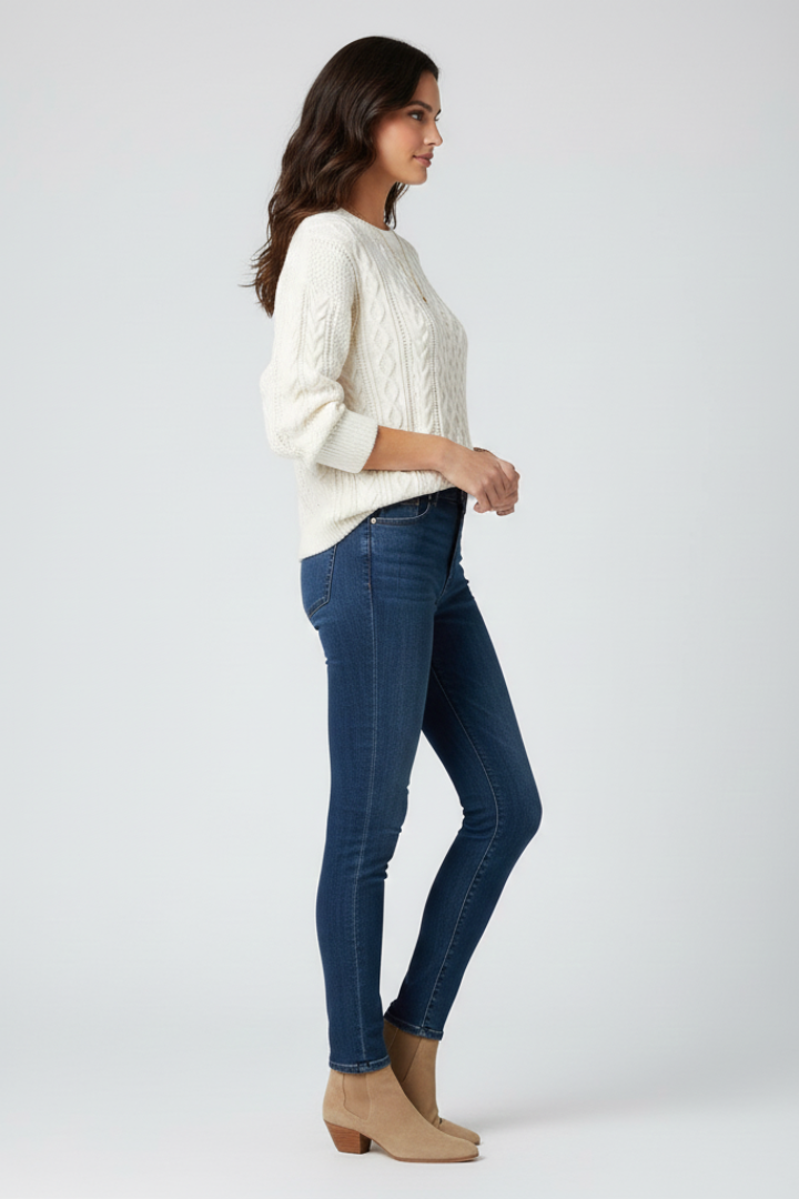 Hattie | Women's Jumper | Crew Neck Ribbed Hem