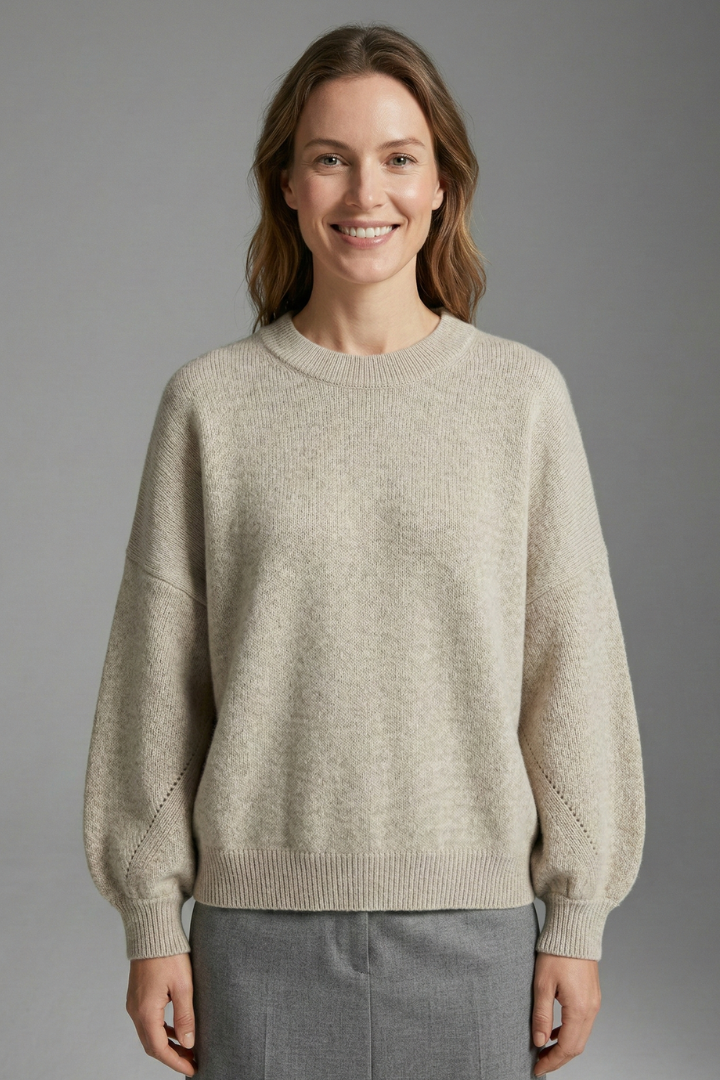 Celeste | Women's Jumper | Round Neck Ribbed Cuffs