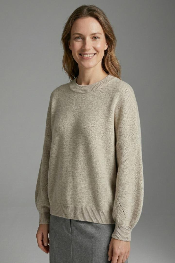 Celeste | Women's Jumper | Round Neck Ribbed Cuffs