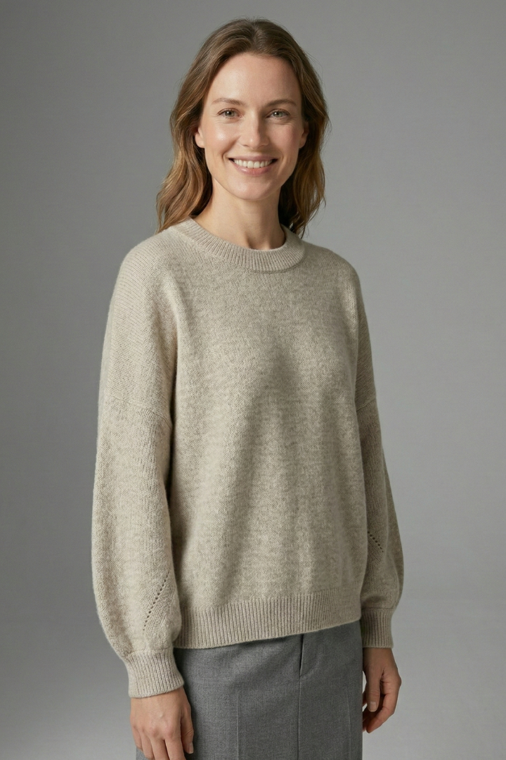 Celeste | Women's Jumper | Round Neck Ribbed Cuffs