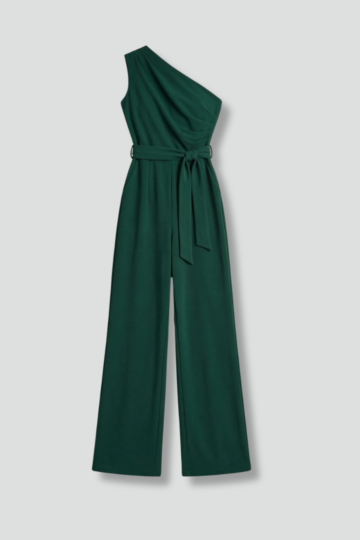 Divya | Women's Jumpsuit | Asymmetric Neckline Waist Belt