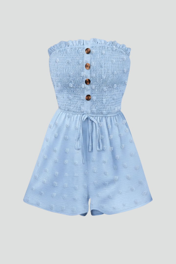 Elara | Women's Jumpsuit | Bandeau Neckline Button Front