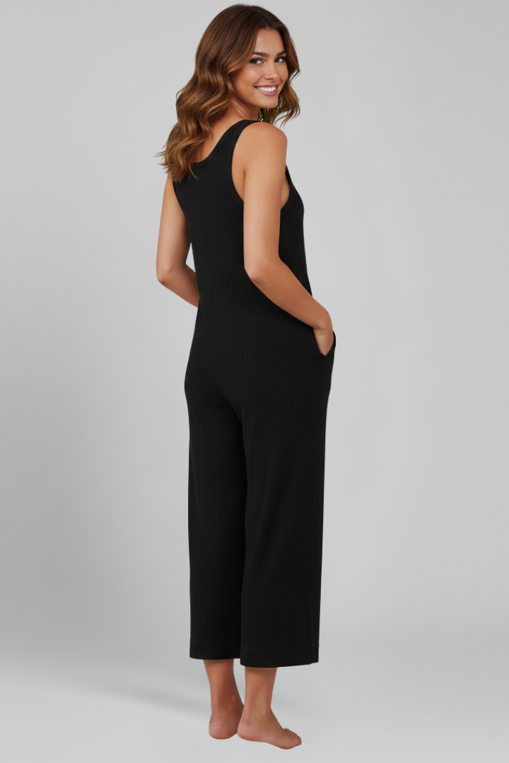 Harlow | Women's Jumpsuit | Button Placket Side Pockets
