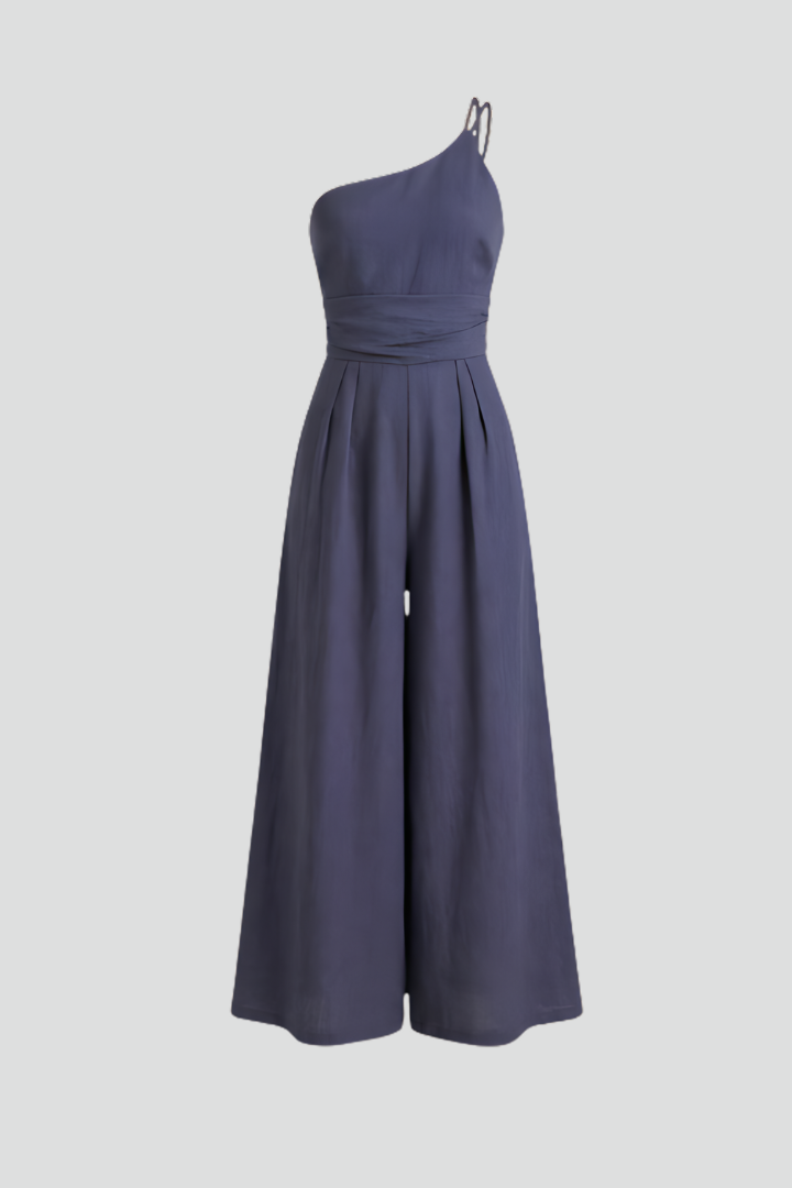 Gianna | Women's Jumpsuit | One-Shoulder Neckline Wide Legs