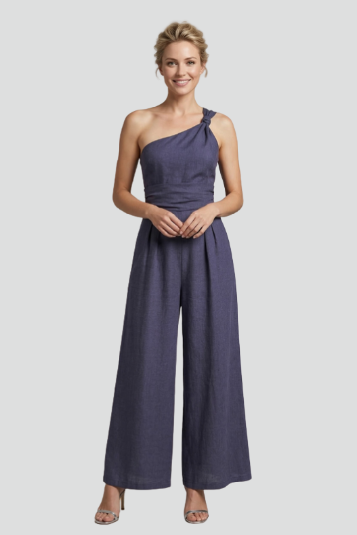 Gianna | Women's Jumpsuit | One-Shoulder Neckline Wide Legs