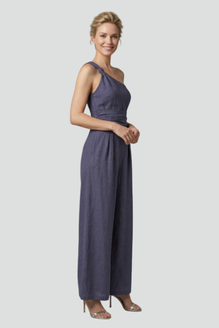 Gianna | Women's Jumpsuit | One-Shoulder Neckline Wide Legs