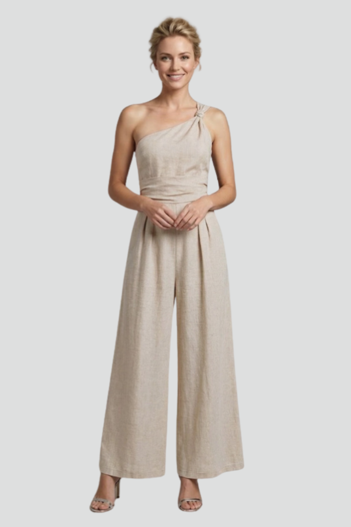 Gianna | Women's Jumpsuit | One-Shoulder Neckline Wide Legs